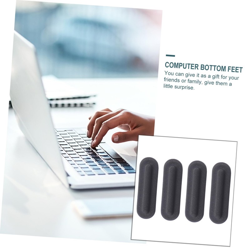 TEHAUX 4Pcs Laptop Rubber Feet Pads for Non Slip Cushions