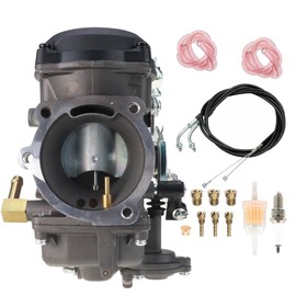 YJGZSVK CV40 Carburetor with 51" PVC Throttle Cable fits Harley Davidson Dyna Electra Glide Fatboy Softail Sportster 1200 XLH1200 Sportster 883 XL883 XLH883 27421-99 27421-99A