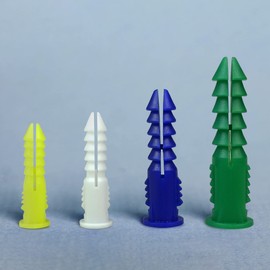 HASWARE Plastic Drywall Anchors Screw Assortment 116 Pieces Includes 4 Dowels and Screws in Different Sizes Dowel Bolts Expansion Bolts for Hanging Wall Panels, Concrete Pictures