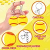Equsion 24 Pcs Christian Softball DIY Keychains Gift Bulk with