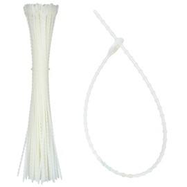 Boao Christmas Clear Banisters Ties 10 Inch Reusable Holiday Garland Tie Flexible Nylon Wire Self Locking Tie for Craft Gift(50 Pieces)