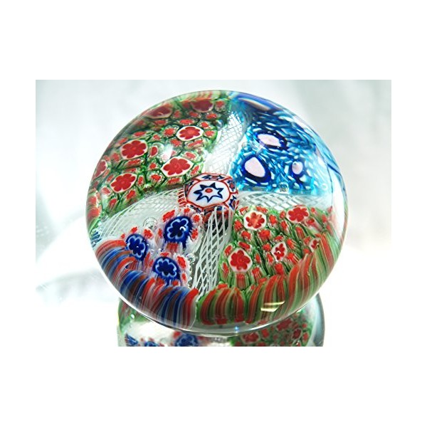 Tripact Inc M Design Art Handcraft Rainbow Millefiori Art Glass