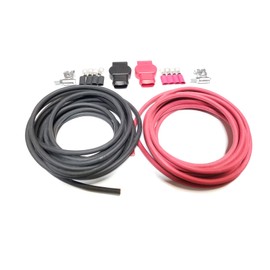 Military Style Battery Terminal 4 awg Gauge Relocation Cable Wire Kit 150 AMPS 6 ft Red / 6 ft Black