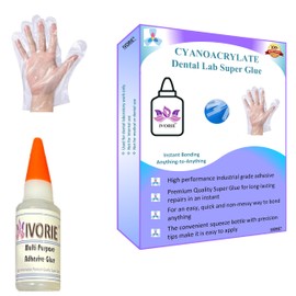 Super Glue Adhesive Instant Bonding Cyanoacrylate - Dental Laboratory Tools (Transparent Clear Thin)