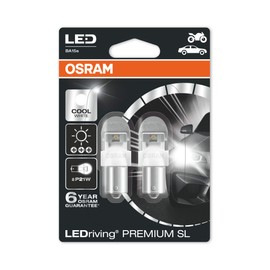 Osram LED 6000K Bulbs Set of Two 12V 2W P21W BA15s LED 7556 retrofit 7556CW-02B