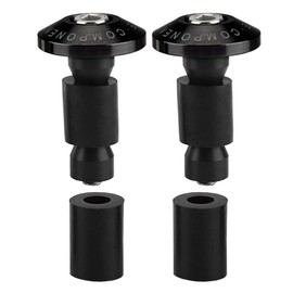 BOROCO 22mm 7/8 Inch Motorcycle Handlebar Ends, Motorcycle Handlebar End Slider Plug Caps for Racing ATV Off-Road Handlebar End Plugs Bicycle End Cap End Plugs (Black)