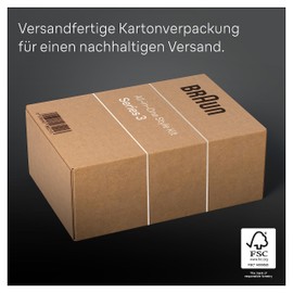 Braun Braun Series 3 All-In-One Bartpflege Bodygroomer Set, Trimmer/Haarschneider Herren, Haarschneidemaschine, 6-in-1 Barttrimmer (versandfertige Kartonverpackung), 50 Min Laufzeit, MGK3420