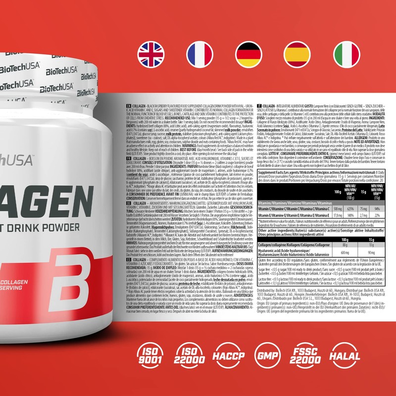 BioTechUSA Collagen | Hyaluronic Acid and Collagen Complex | Added