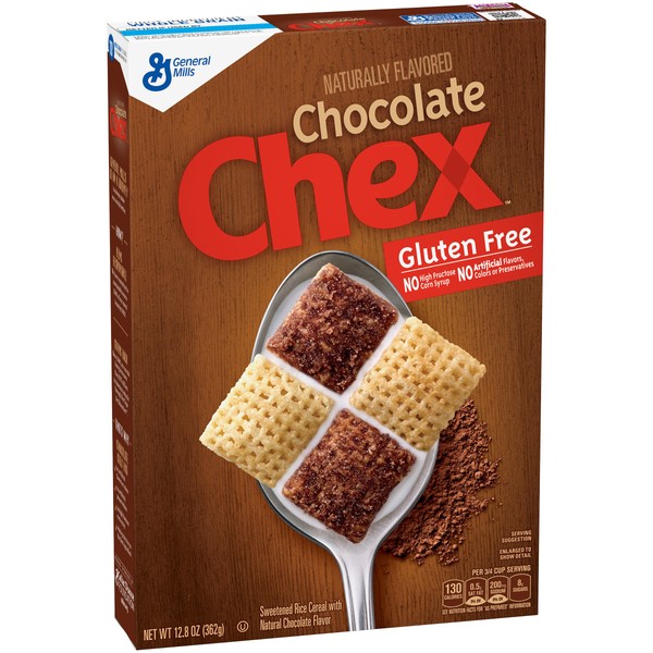 Chex General Mills Cereals Gluten Free Cereal, Chocolate, 12.8 Ounce (Pack of 3)