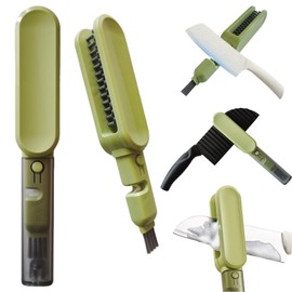 Dokpod Knife Blade Brush with Long Handle and Lid Integrate Knife Sharpener and Gap Cleaning Brush, Double Side Bristle Scrubber for Kitchen knife Blade Chopsticks Dish Cutlery Fork Spoon's Washing