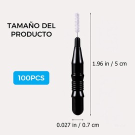Mythya 100 Piezas Cepillos de Pestañas con Tapa Cepillo de Laminación de Cejas Spoolies para Cepillo de Cejas y Pestañas Rellenador y Elevador de Pestañas y Herramientas de Tinte para Cejas Peine