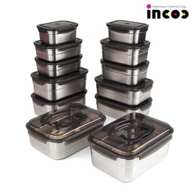 [Incock] [Forday] Stainless Steel Sealed Container Set No. 16 / [인콕] [포데이] 스텐콕 스텐밀폐용기 세트 16호
