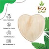 Eco Chef Disposable Palm Leaf 6.5" Heart Plate(50 pieces) Bamboo