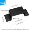 Aynaxcol Trailer Brackets, 4 Pack, Black, Carbon Steel, Floor Mount,