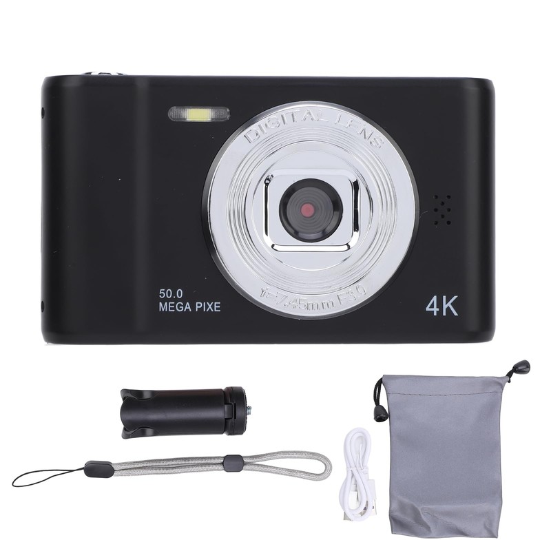 Digital Camera for Photography, 50 MP Anti-Shake Vlogging Camera with