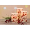 Flameless 3PC Glitter Berries And Cardinals Wax Pillars With Timer