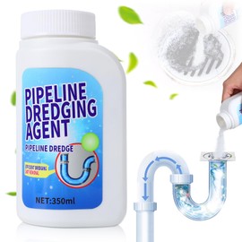 Pipeline Dredging Agent, 350ml Drain Cleaner,Drain Clog Remover Agent,Powerful Pipe Dredging Agent,Powerful Sink and Drain Cleaner Powder for Kitchen Toilet Quick Cleaning Tool