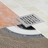 Neodrain Square Shower Drain, 4 in Brushed 304 Stainless Steel