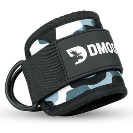 DMoose Ankle Straps for Cable Machines – Build Stronger Glutes with Secure and Comfortable Straps - Color: Gray Camo, Size: Pair