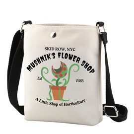 TSOTMO Horror Movie Lover Gift NYC Mushnik’s Shop EST 1986 Scary Movies Inspired Crossbody Bag (Flower shop CR)