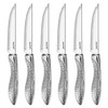 dearithe Steak Knives Set of 6, Stainless Steel Serrated Sharp