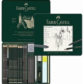 Faber-Castell Set of 26 Pitt Graphite Pencil Tin