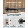 OROPY Industrial Pipe Clothes Rack Wall Mounted Set of 2,