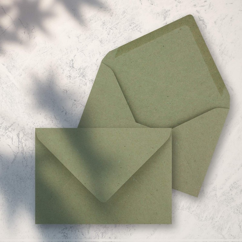 NEUSER PAPIER 150x Kraft paper envelopes DIN C6 green 11.4