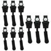 9PCS Zipper Puller Replacement, 3 Sizes Zip Repair Kit, Removable