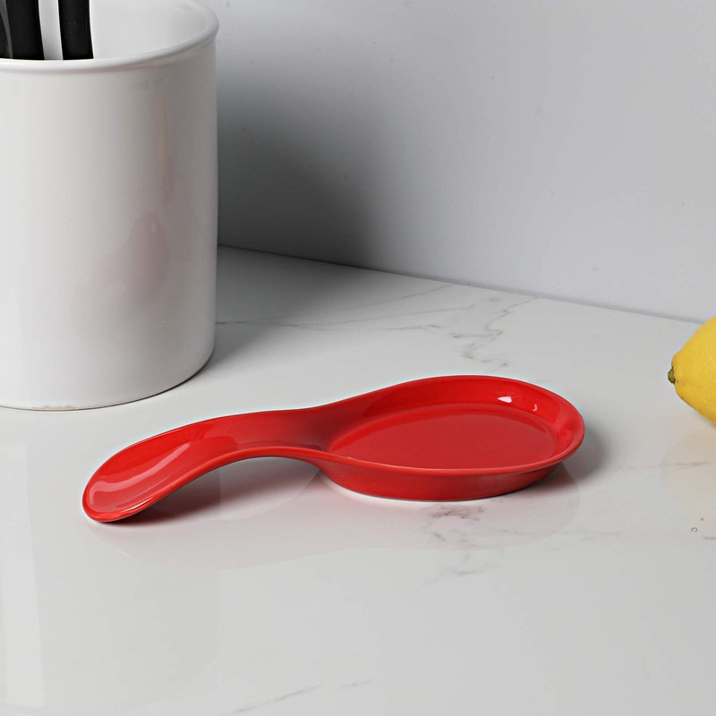 GDCZ Porcelain Spoon Rest - Large Spoon Holder Utensil Rest