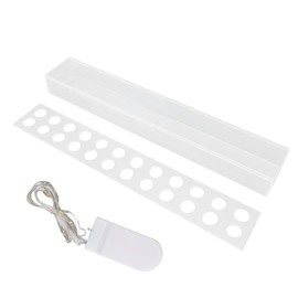 Acrylic Flower Vase Rectangular Long Clear Floral Centerpiece Votive Box Rectangle Holder with String 24 Holes