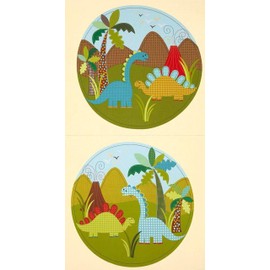 Dino Dinosaur Panel from Michael Miller Fabrics 100% Cotton Quilt Fabric CX5874-Multi-D - 24" x 42"