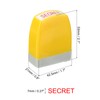 PATIKIL Yellow Rectangular Self-Inking Stamp, Red Ink, 53 x 42.5