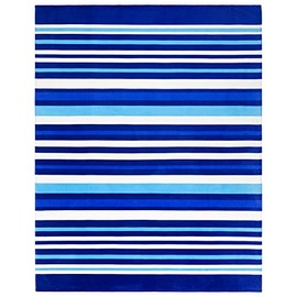 Extra Large Jumbo Stripes Beach Towel 58 x 74 inch (147 x 188 cm) Family Size 100% Cotton Velour Terry Oversized Beach Blanket (Bold Stripes)