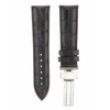 Ewatchparts 22mm Leather Watch Band Strap Deployment Clasp Compatible With