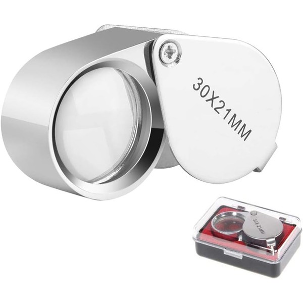 Magnifying Glass Handheld Magnifying Glass 30x Magnifying Glass Folding Magnifier