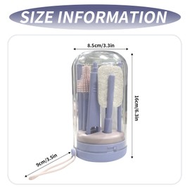 Babyflaschen Trockenständer, Babyflaschen Bürste Reise Baby Flaschenbürsten Set, Baby Bottle Brush 7-in-1-Reiseset mit Aufbewahrungsbox, Tragbares Babyflaschenreiniger-Bürstenset