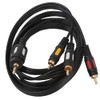 Glowster 3X RCA Audio Cable, 1.8 m, Black