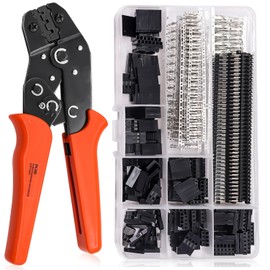 Taiss Dupont Crimping Tool Kit with 2.54mm 600PCS Dupont Connector/560PCS JST XH Connector+Ratcheting Wire Crimper with 600PCS Dupont Connector+580PCS JST PH Connector kit 2.0mm 2/3/4/5/6Pin Housing