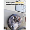 Spare Tire Cover, Wheel Cover with Wolf Print Waterproof Dust-Proof
