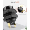 Waterproof 12MM Reset Button Switch, 2-Pin, Black, Replacement 21649