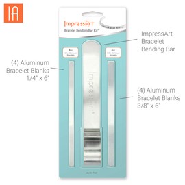ImpressArt - Bracelet Bending Bar Kit, Tool for Bending Metal Blank Bracelets, Cuffs, Bangles for Metal Stamping & Metal Engraving