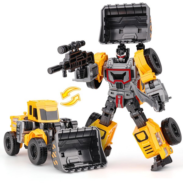 NEXBOX Transforming Toys for Boys and Kids - Gifts Ideas for Boys Girls Age 4-6 7 8 9 10-12 Year Old, Transform Between Robot Action Figures and Construction Vehicle, Shovel Loader