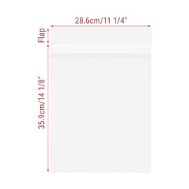 Golden State Art, Pack of 50 11 1/4 x 14 1/8 Clear Bags for 11x14 Mat Matting