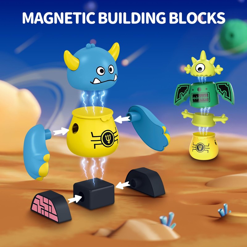Cooldele STEM Magnetic Robot Toys for Kids Ages 3-8, Transformable