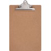 Officely A4 Masonite Hardboard Clipboard, Strong Clip (Pack of 3)