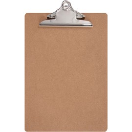 Officely A4 Masonite Hardboard Clipboard, Strong Clip (Pack of 3)
