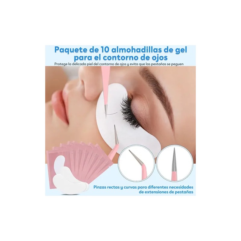 Kit Profesional Extensión De Pestañas Profesional Práctica