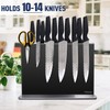 Pailexin Magnetic Knife Block Without Knives—Black Stainless Steel Double-Sided Magnetic
