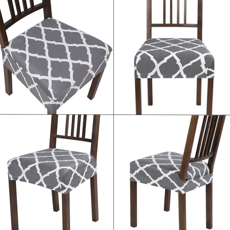 SearchI Stretch Dining Chair Seat Covers Set of 4, Soft